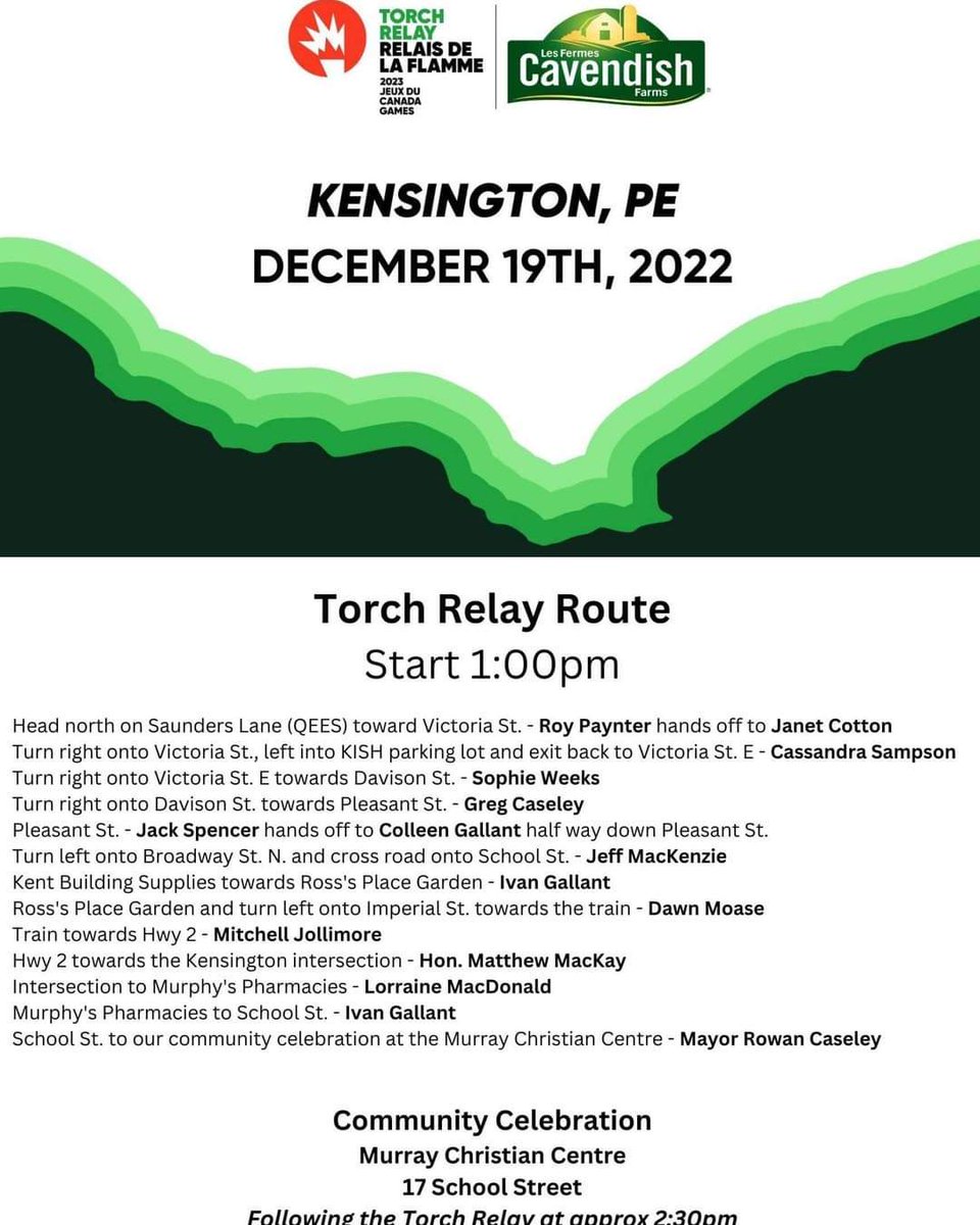 Excitement is in the air in Kensington ,P.E.I. as the Canada Winter Games Torch arrives in Kensington December 19,2022. In 1975 I traveled to Lethbridge,Alberta to compete in the Canada Winter Games and it was an experience of a lifetime.