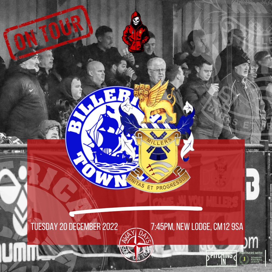 ⬆️ 🅽🅴🆇🆃

#SonsOnTour 2️⃣2️⃣/2️⃣3️⃣
📍11. @BTFC - Tues 20 Dec

Stop number 11 on our #IsthmianPremier tour and off down the 127 for
@BTFC vs @AveleyFC 

Hopefully this one will go ahead! 

#TogetherAveley