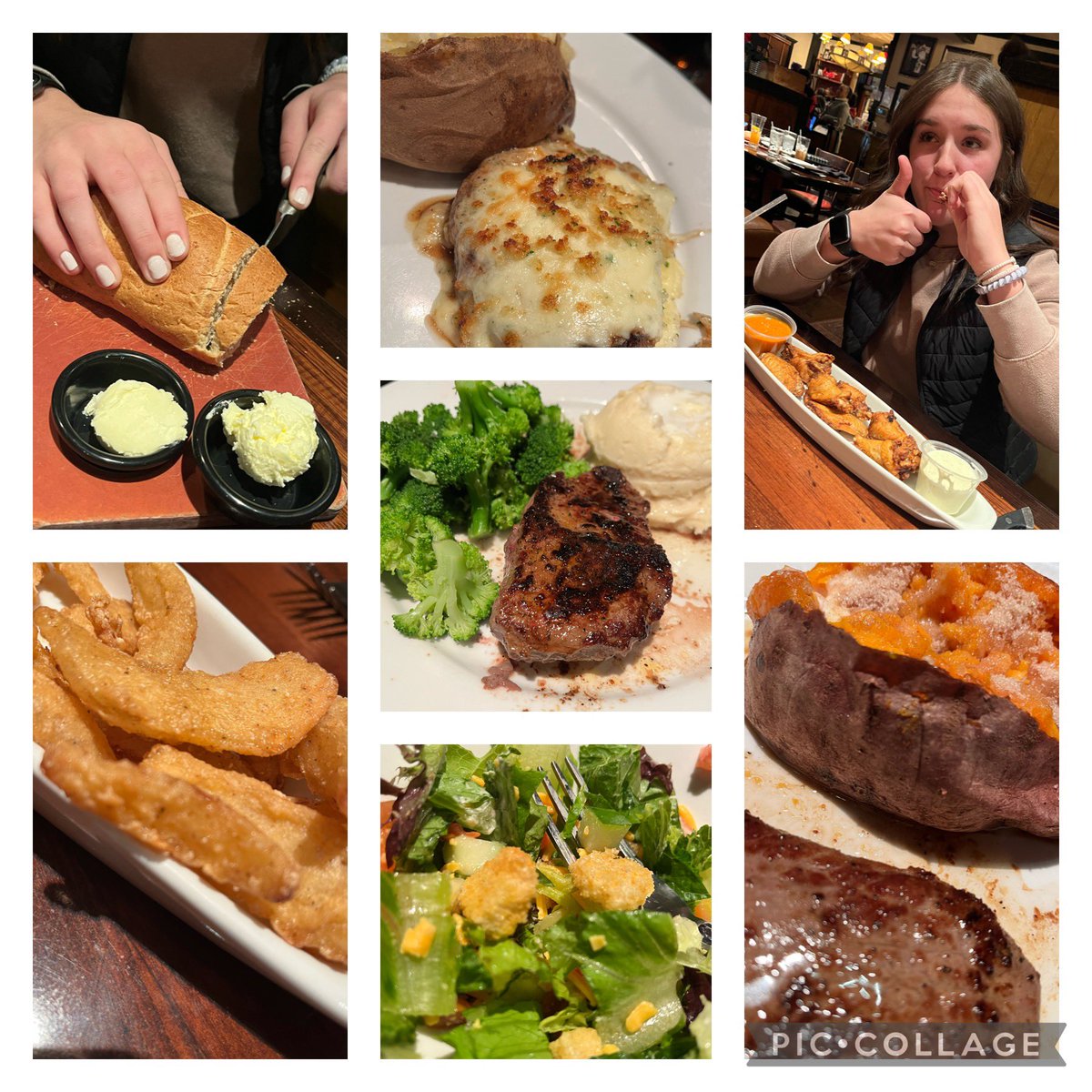 Iteach2ndgrade1's tweet photo. My monthly @LongHornSteaks post! I’m glad it’s starting to be more frequent! 😉 We even let the #teenagers join this time! #beststeak #bestsides ❤️ Texan Tonions! The hubby is #OBSESSED with parmesan crust! https://t.co/VO6HU0FiUW