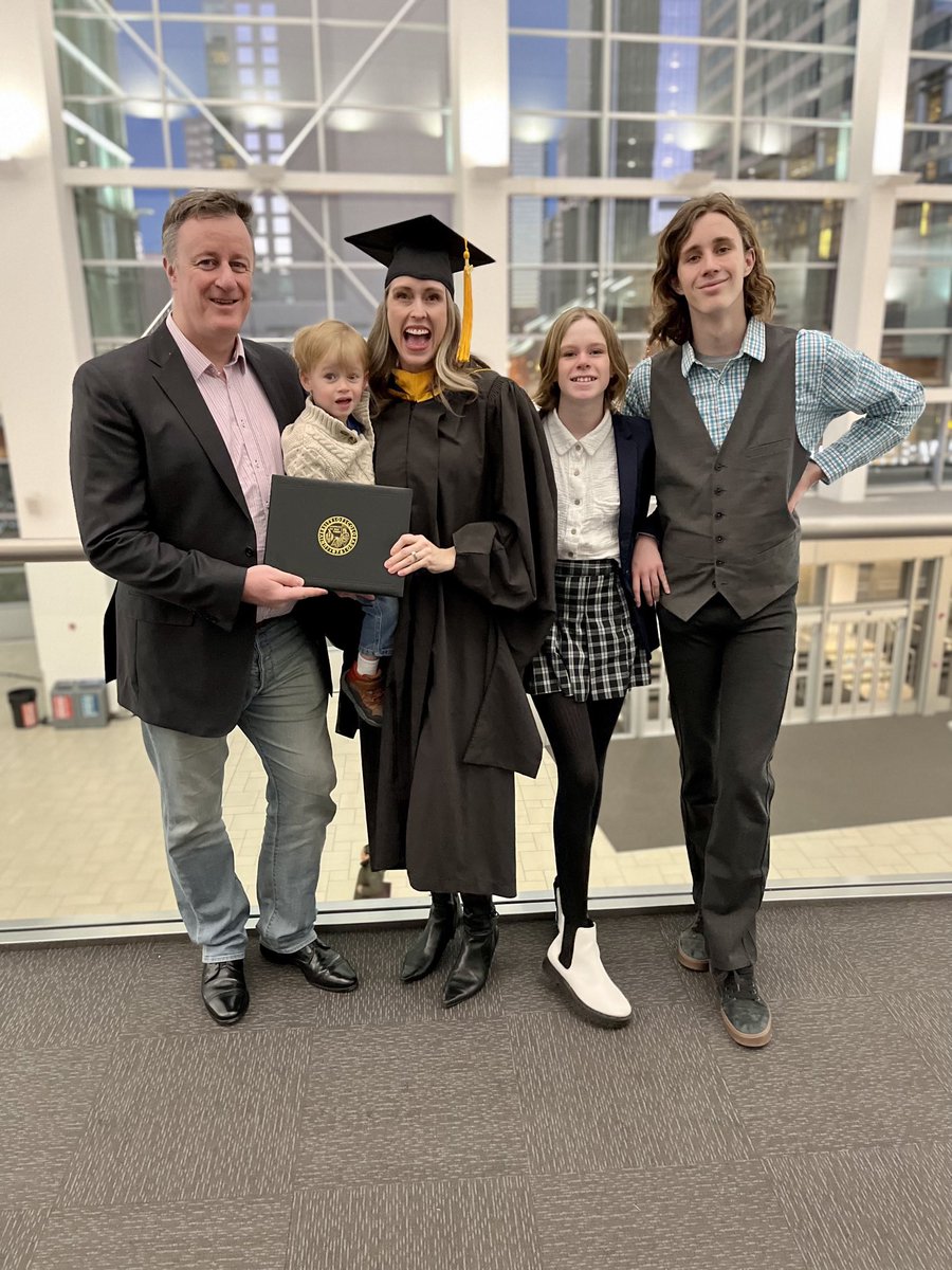 RyanCumley's tweet photo. Masters degree!

My wife finished her residency last week, and graduated yesterday as a nurse practitioner.

Proud of all her hard work! https://t.co/EGZmtuwear