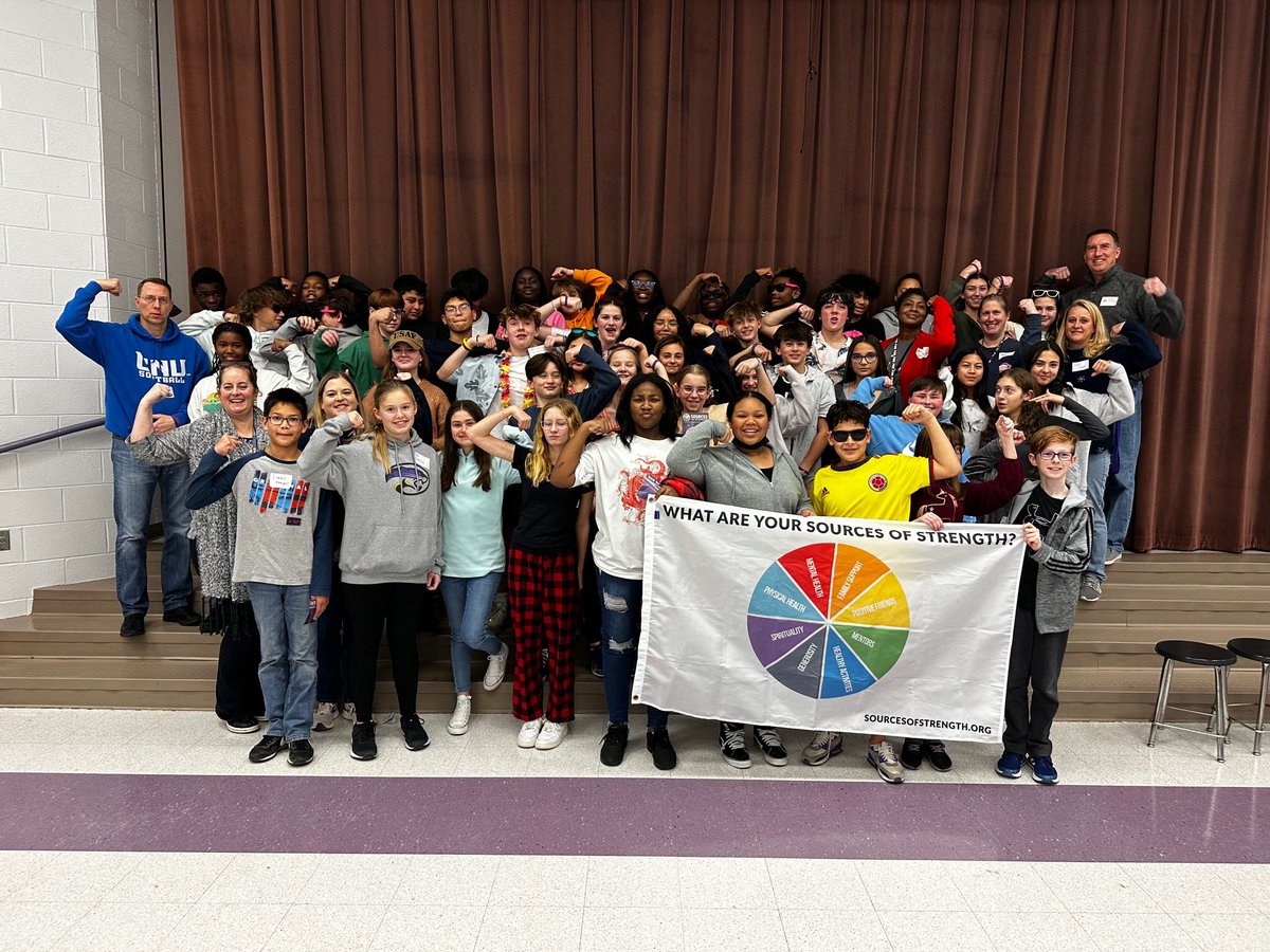 deverscm's tweet photo. Benton Middle School Sources of Strength Peer Leaders and Adult Advisors 2022-2023. Thank you to our administration for supporting this important suicide prevention program. #yeartwo #wearesourcesofstrength #upstreamprevention @BtmsS @sourcesstrength https://t.co/8p2z2rB0UJ