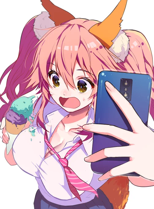 【Fate】JK玉藻ちゃん【と私事】私事ですみません、凍結解除されたので明日以降、また冬コミのお知らせやイラストの投稿を再開します…よろしくお願いいたします!#玉藻の前#Fate 