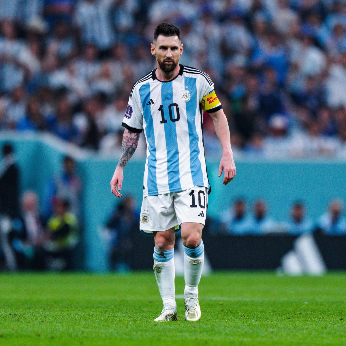 Deportinto's tweet image. Ver a Lionel Messi levantar la Copa del Mundo sería el cierre perfecto para la carrera astronómica del rosarino.

Aniquilaría cualquier espacio para la subjetividad en el futuro.

Es momento para que el fútbol sea generoso y le retribuya tanto amor por la pelota. #FIFAWorldCup