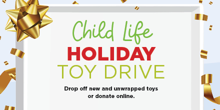 TOY DRIVE drop-off event today!! Give back to our littlest patients and drop off a toy or essential item from our Child Life Program’s wish list. Play helps heal. Clinic &amp; Specialty Center | 715 S 8th Street | 10am-1pm | wish list: hennepinhealthcare.org/toys