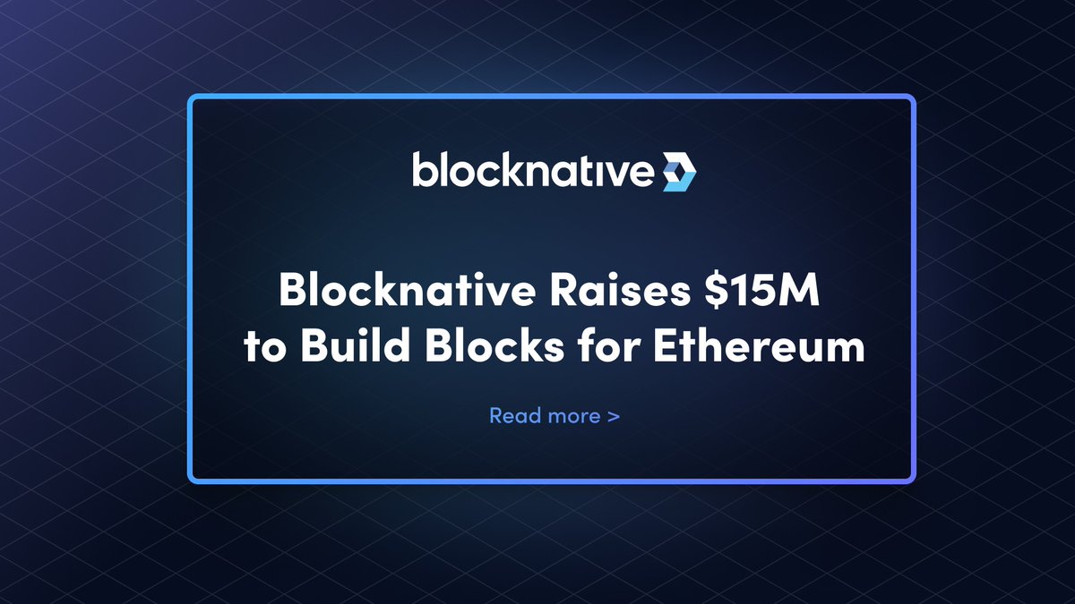 SmartCryptoNew1's tweet photo. 🚀 @Blocknative, the real-time #Web3 infrastructure company, raised $15M in Series A-1 financing
🚀 #Blocknative excels at building high-value blocks due to its comprehensive view of the public mempool
✨ INFO
https://t.co/RIEa9nQqab
#SCN1 https://t.co/Xg6lSuCv9e