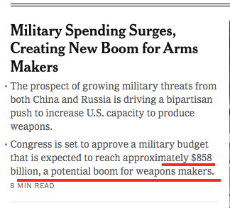 scarylawyerguy's tweet photo. Weird how no one in the media asks "but how will we pay for it" when it comes to our ever-bloated defense budget but god forbid we want to, I don't know, make community college or pre-k free and suddenly everyone's an accountant ... 🤔 https://t.co/JKdPzph0Av