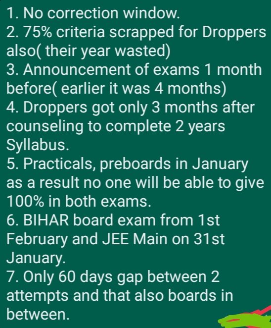vishnuJ97937977's tweet photo. #NamoJiHelpJeeAspirants
@DG_NTA @PMOIndia  @narendramodi 
Sir it is very unfair to students please change the date to April https://t.co/OgWIOvKfbi