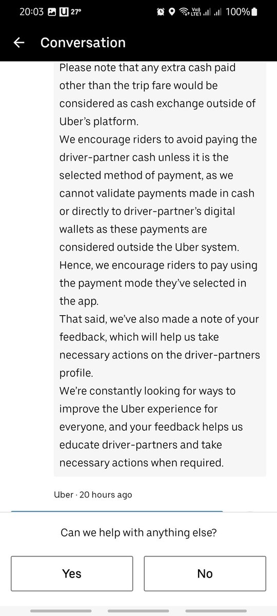 RoninBats's tweet photo. @UberINSupport @Uber Kindly explain how am I to make a digital payment of my bank server is down on a railway station drop early morning 5am... And though I'm trying to explain a cash payment was made for lack of another option, the customer support wants me to pay Rs. 233 more?! https://t.co/g1mKpy4Na5