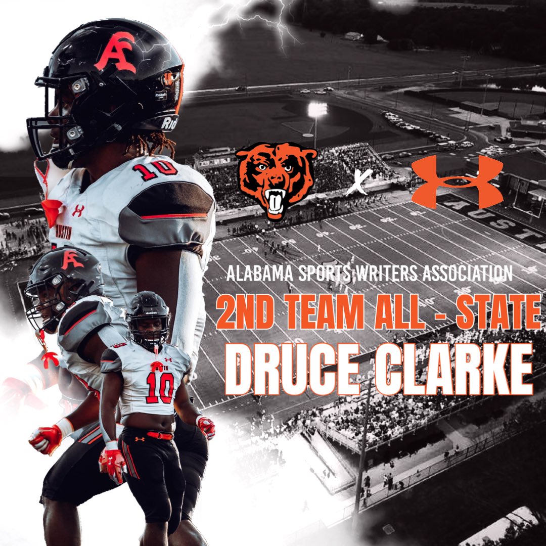 AustinFootball_'s tweet photo. Congratulations to our Black Bear @DruceJr for making the ASWA Second-Team All-State!
#BlackBearBred🐻️ | #AustinMade🏴 | #OneBlockAtATime🧱 https://t.co/DPIMqu3MVI