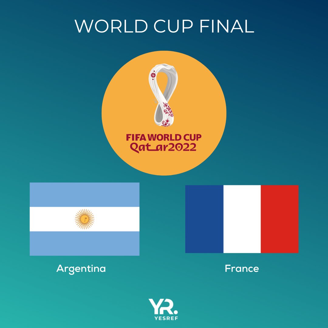 YESREF's tweet photo. The FIFA World Cup Qatar 2022 final is upon us. Two teams battle it out to become WORLD CHAMPIONS!

Good luck to @PeachJK, @The3rdTeam, @MaltHouse_eth and @scorpionfc_  who are in the finals of Sweepstake. Best of luck to you all!

#YesRef #WorldCup #Sweepstake https://t.co/L2yptjyQzK