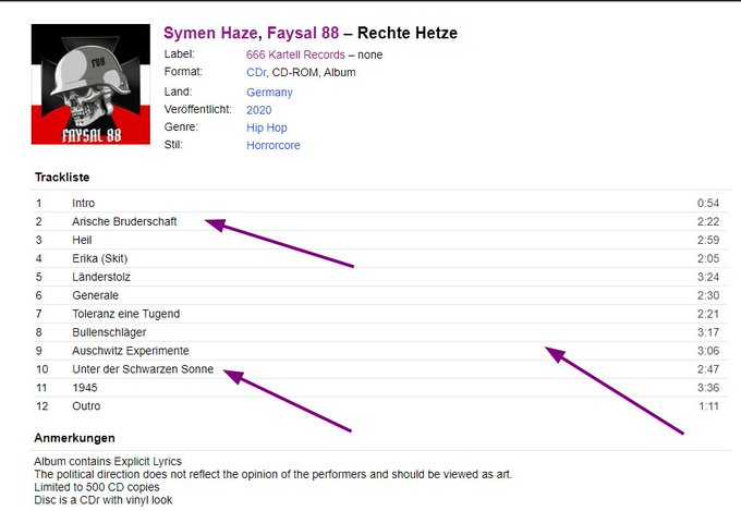 Gegen_die_AfD's tweet photo. Also nicht der einzige Nazi-Rapper mit #AfD Parteibuch, hier Syman Haze (Simon H.) und Faysal 88 (Faysal B.). @lesmoureal @n3ll41 @Volksverpetzer #Nazirap Samt Holocaustleugnung, Reichsbürger,#Querdenken. Mit Beteiligung von AfD MdB cc: @Stjkramer #NoafD https://t.co/bgNBw4rAN0