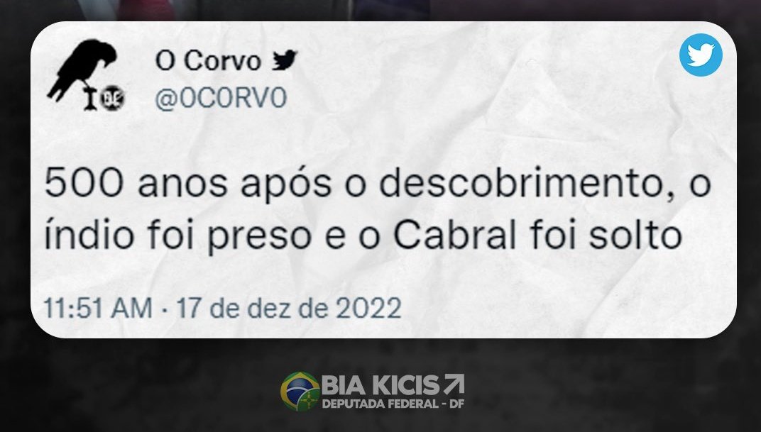 Seria cômico, se não fosse TRISTE...