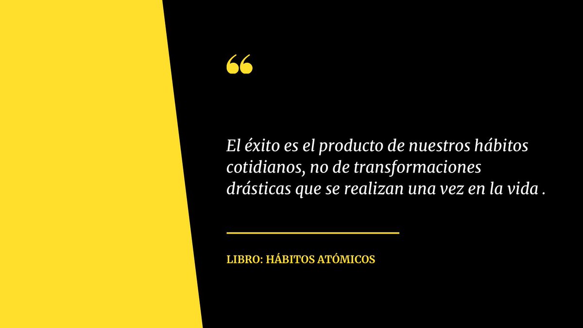 walbertoflores's tweet photo. Libro: hábitos atómicos
El éxito es el producto de nuestros hábitos cotidianos, no de transformaciones drásticas que se realizan una vez en la vida.
#ReadIsLearn #NoParesDeAprender #LeerEsAprender https://t.co/DIfmir4PXu