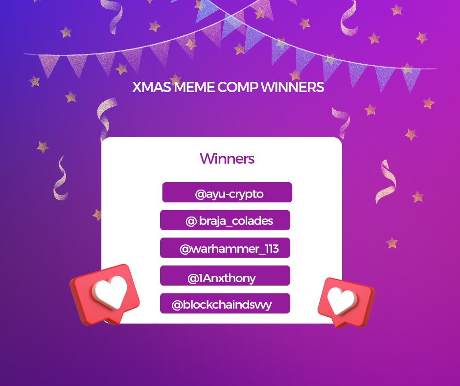 wow what an amazing community we have, choosing the winners was hard with all the ex excellent entries. Winners DM for info on claiming your prize #compwinners