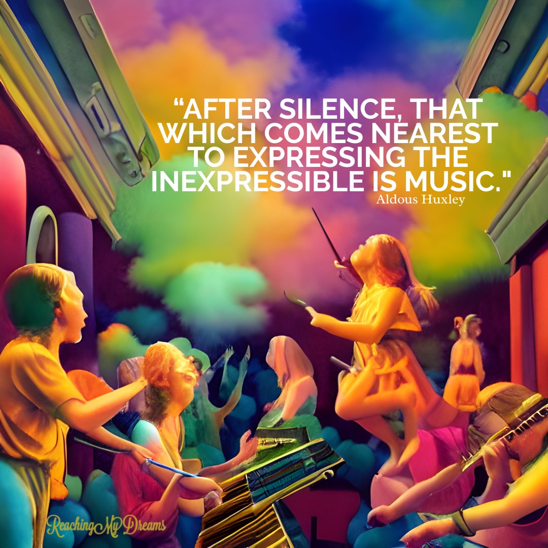 ReachingMyDream's tweet photo. โAfter silence, that which comes nearest to expressing the inexpressible is music. "โ Aldous Huxley
.
.
#thoughtswithoutwords #powerofmusic #qotd #quoteoftheday #dailyinspiration #aiart #aiartist #imagefromtext #artfromtext https://t.co/Sn0JynoEJo