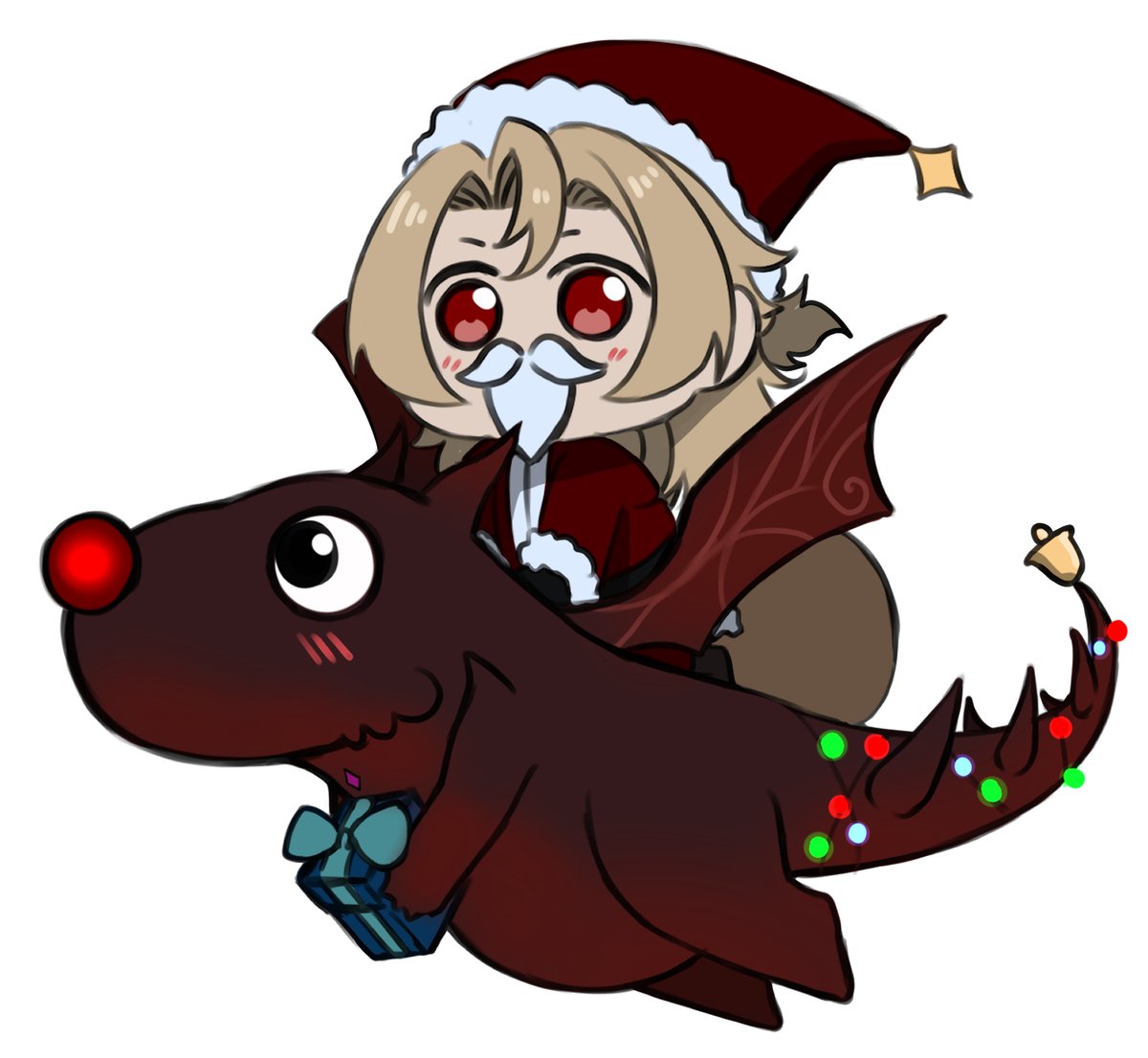 「Santa Dorian is coming to town#GenshinIm」|Leiz (๑・ω-)~🔶のイラスト