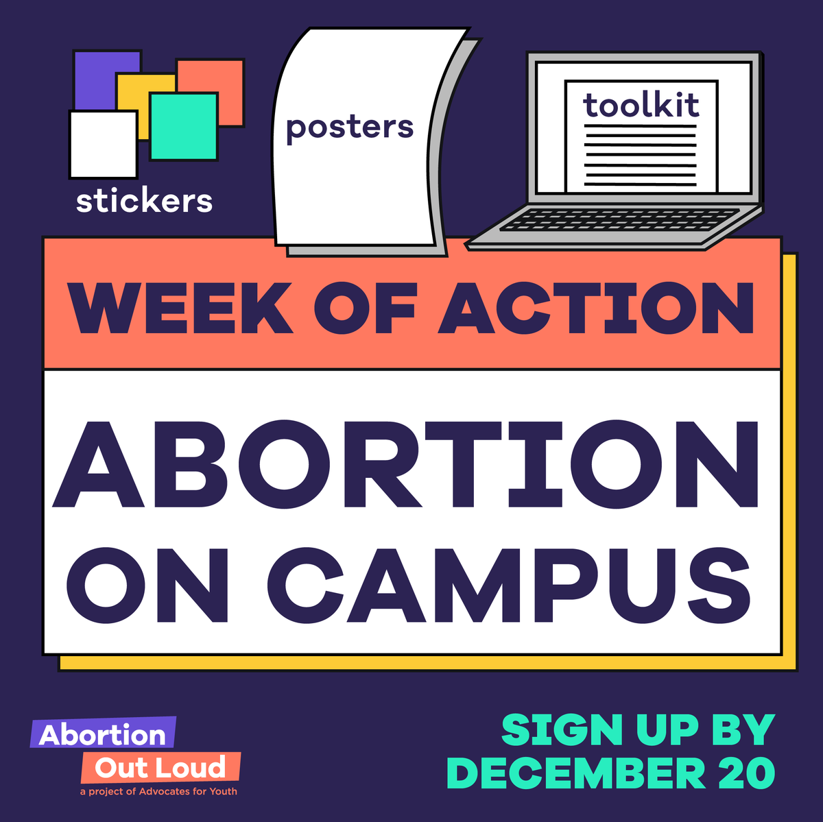 AdvocatesTweets's tweet photo. Gotta love these 📸 pics 📸  from last year's "Abortion Out Loud" Week of Action! Wanna join the fun?  Sign up for our next Week of Action (Jan 23-27)  to get your poster and toolkit. 

🔗https://t.co/vgmIdPtm3B https://t.co/gG4XlwCiaT
