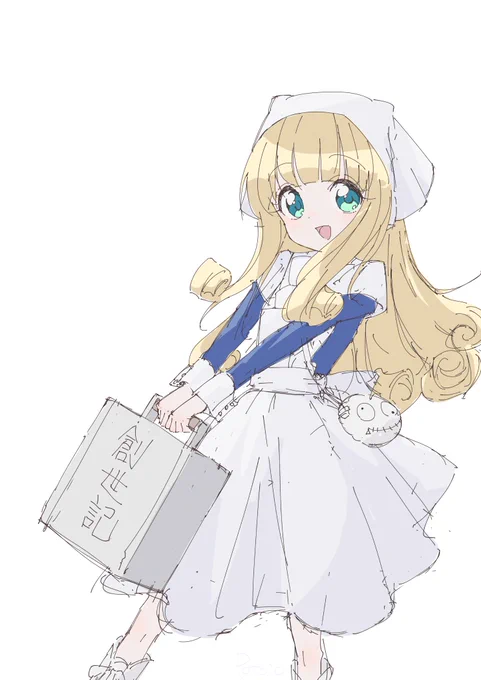 バイト衣装のぽぽろんかわいいよね#邪神ちゃんドロップキック 