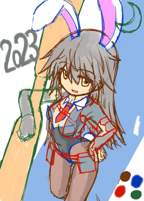 年賀絵はこんな感じでいきます
お前、うさぎ杵なんてゆかいな名前だったのか… 