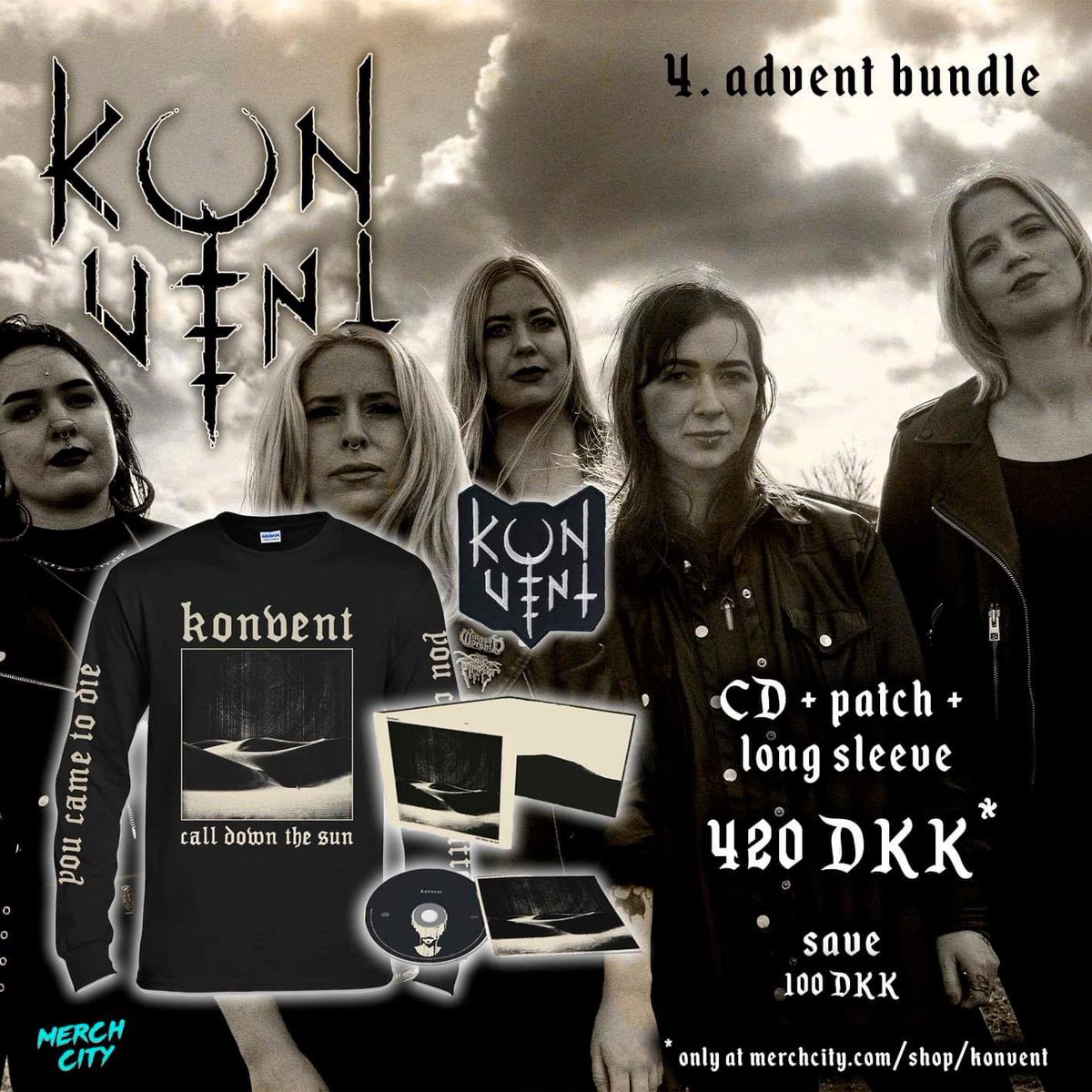 🕯🕯🕯🕯ADVENT BUNDLE DISCOUNT

Christmas is approaching. Here’s the fourth and final bundle:

4. Advent:  Call Down The Sun (Digipack CD) + Call Down The Sun Longsleeve T-shirt + Patch – 420 DKK save 100 DKK (56,47 € save 13,44 €)

merchcity.com/product/konven…