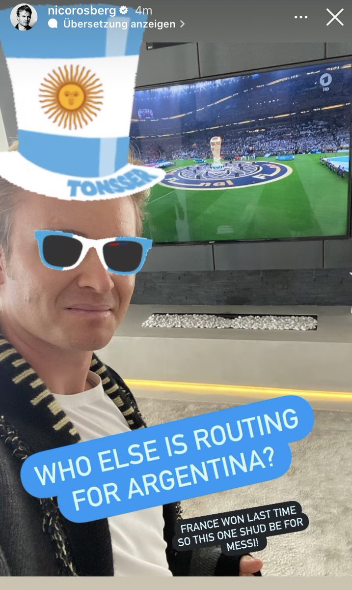 F1tutkumuz's tweet photo. 😬Nico Rosberg zehirli okunu bu kez Arjantin için attı! #WorldcupQatar2022 https://t.co/whFtc3hVmm