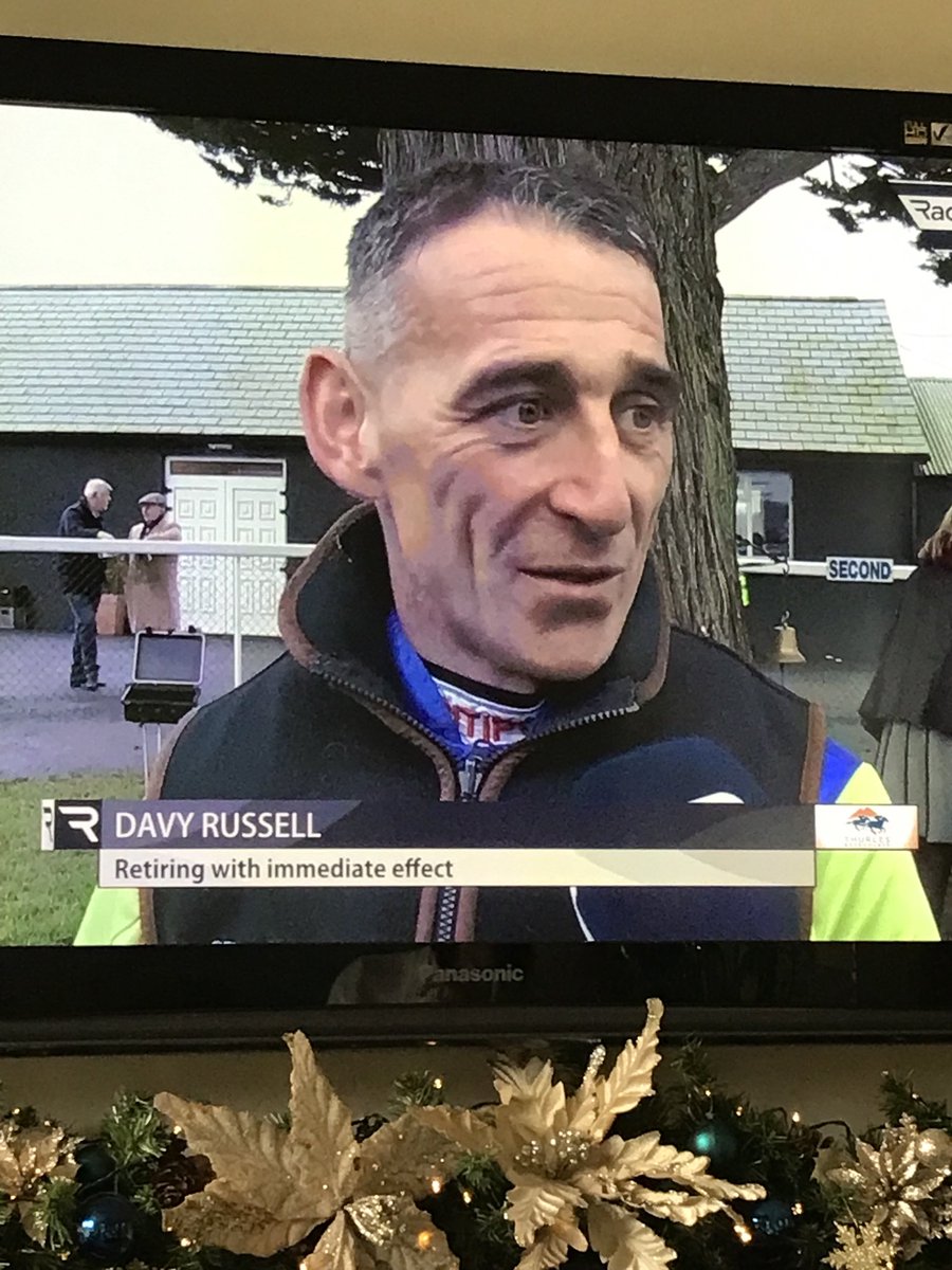 Congratulations to Davy on his retirement. Hard as nails in the saddle but a real gentleman and always concerned about the welfare of his colleagues. Delighted for Edel and the children also. A true professional and a great loss to racing.