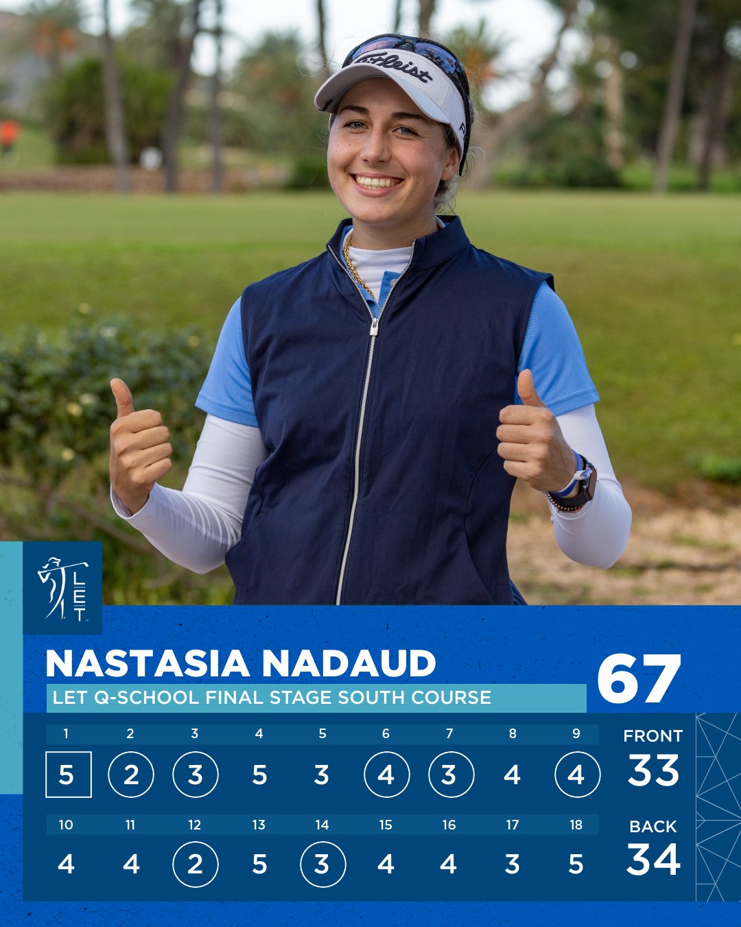 Ladies European Tour on Twitter "6⃣7⃣ ️ Nastasia Nadaud fires the