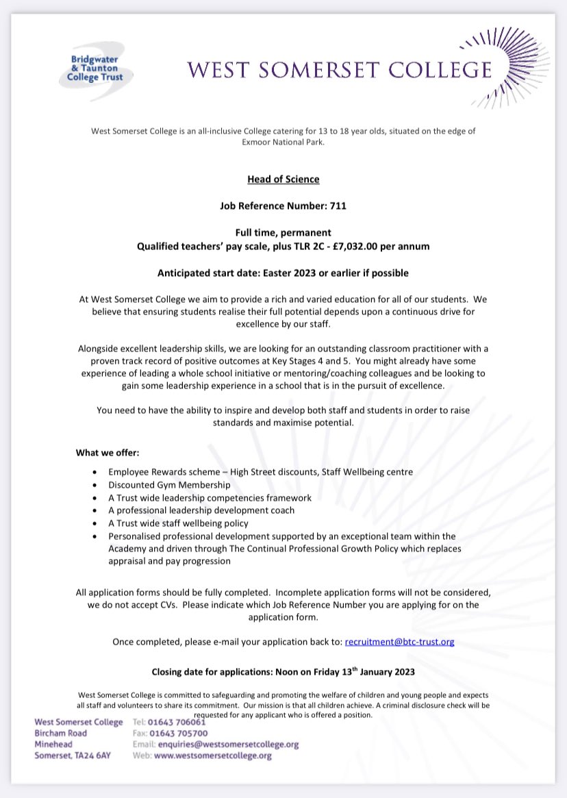 Extended the deadline until after Xmas.  Please retweet! Great team to lead