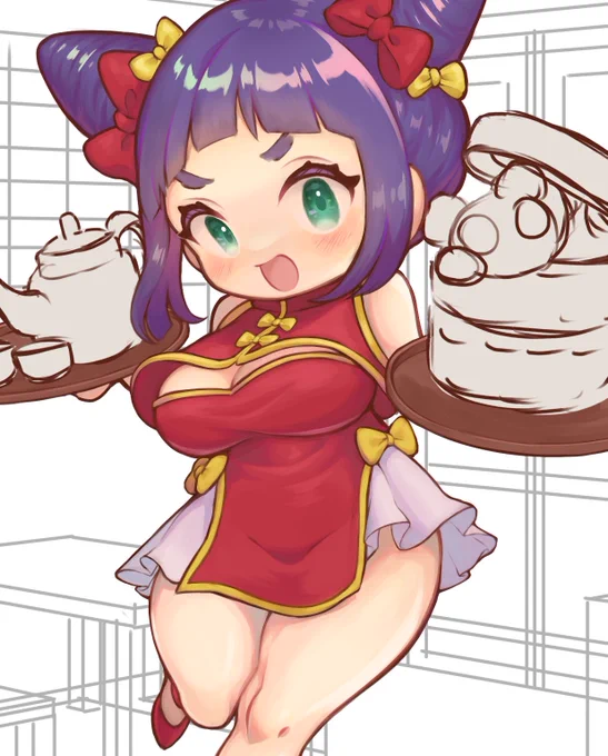 ムチムチデフォルメ絵描きたい〜!って思ったのはいいけど、せっかくならクリスマス絵にすべきだった 