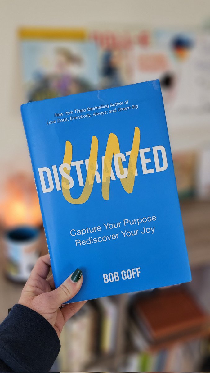 No lie, I started this book in March- at the same time life decided to throw me a curve ball. I finished the book today, and it turns out I needed to read it now with my new and deeper perspective. I'm hopeful again and ready to get back to important work. #undistracted @bobgoff