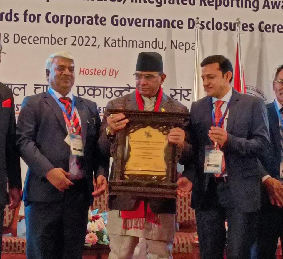 nhpcltd's tweet image. NHPC bagged Gold Medal for best presented annual reports for FY 20-21 (Infrastructure &amp;amp; Construction Sector category) at South Asian Federation of Accountants Awards 2021 at Kathmandu, Nepal on 18.12.22. Sh. R.P. Goyal, Director (Finance), #NHPC received the award.
@MinOfPower