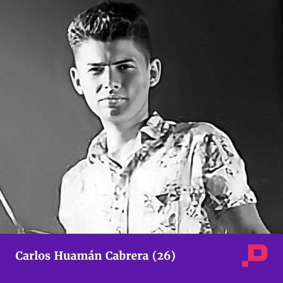 saludconlupa's tweet photo. El joven músico Carlos Huamán Cabrera, de 26 años, fue la primera víctima mortal en las protestas que se registraron en La Libertad. Su padre relató que en el certificado de necropsia aparece que murió por un disparo de bala en el pulmón y no por pedradas. 📸 https://t.co/2mTUeH6Msr