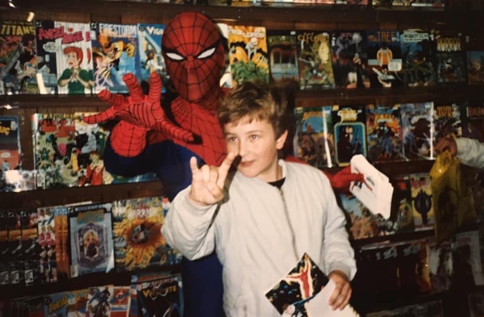 Blakes7Diary's tweet photo. If you are a Spider-Man fan and have an interest in the history of animation, please follow my new Twitter account @Spider_Man_1967 which will soon be detailing the production of the 1967 animated series. 

Pic: Me and Spidey - many years ago! 

#spiderman1967 #spiderman https://t.co/Id6jJFulsa