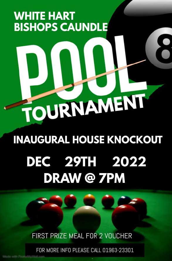 HartofDorset's tweet image. ✫ 𝐏𝐨𝐨𝐥 𝐊𝐧𝐨𝐜𝐤𝐨𝐮𝐭 - 𝐓𝐡𝐮𝐫𝐬 𝟐𝟗𝐭𝐡 𝐃𝐞𝐜 - #𝐁𝐢𝐬𝐡𝐨𝐩𝐬𝐂𝐚𝐮𝐧𝐝𝐥𝐞 ✫
Starts 7pm.
𝐅𝐢𝐫𝐬𝐭 𝐩𝐫𝐢𝐳𝐞 - 𝐌𝐞𝐚𝐥 𝐟𝐨𝐫 𝟐 𝐯𝐨𝐮𝐜𝐡𝐞𝐫!
#Pubpool #Poolgame 
#Dorset #CAMRA #villagepub #BlackmoreVale #pubfood @Dorset_Eye @Dorset_Live @VisitWestDorset