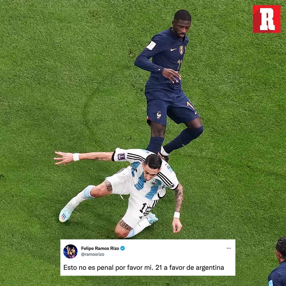 record_mexico's tweet photo. ¡NO ERA PENAL! 

Nuestro colaborador  @ramosrizo menciona que no era penal para Argentina.

El arbitraje ya en polémica

#ARG 1-0 #FRA

EN VIVO: https://t.co/DJS1MX4Ek9 https://t.co/nhyuCcm8DO