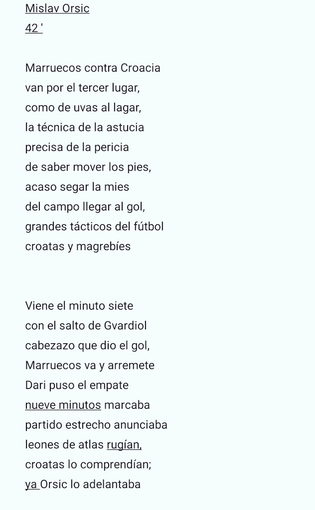 RonaldOrtizG's tweet photo. Décimas, Marruecos contra Croacia,  Mislav Orsic 42 ' @LibreriasGandhi @albertolati #PoemaDeGolQatar https://t.co/JFig7lHgHJ