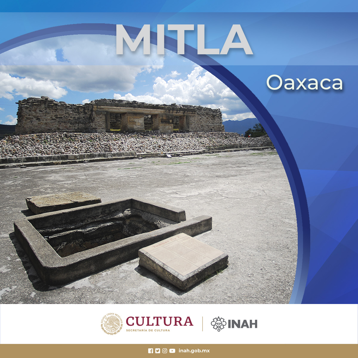 INAHmx's tweet photo. Mitla se distingue por la variada ornamentación arquitectónica de sus simétricos y pesados edificios. Dicho decorado se compone de la combinación de diversos elementos, entre los que sobresalen la molduración denominada “tablero escapulario”. https://t.co/AX7PXGAyST