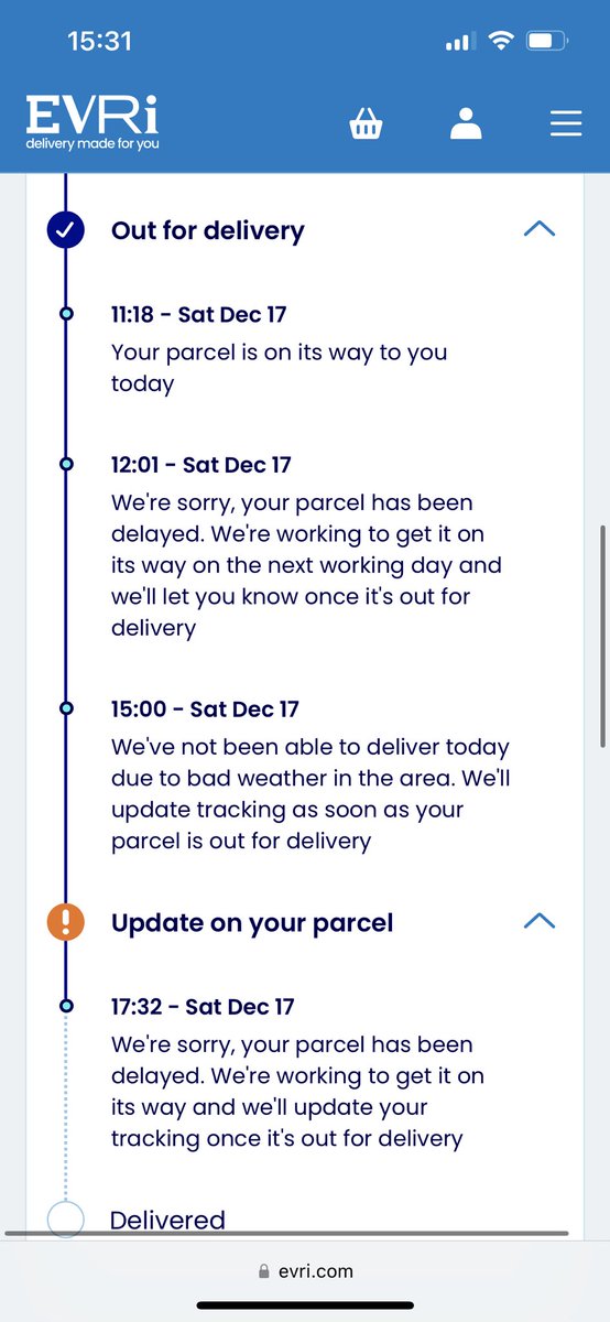 KayleaEdwards's tweet image. Bad weather in my area…. 🤡 any excuse not to deliver #evri