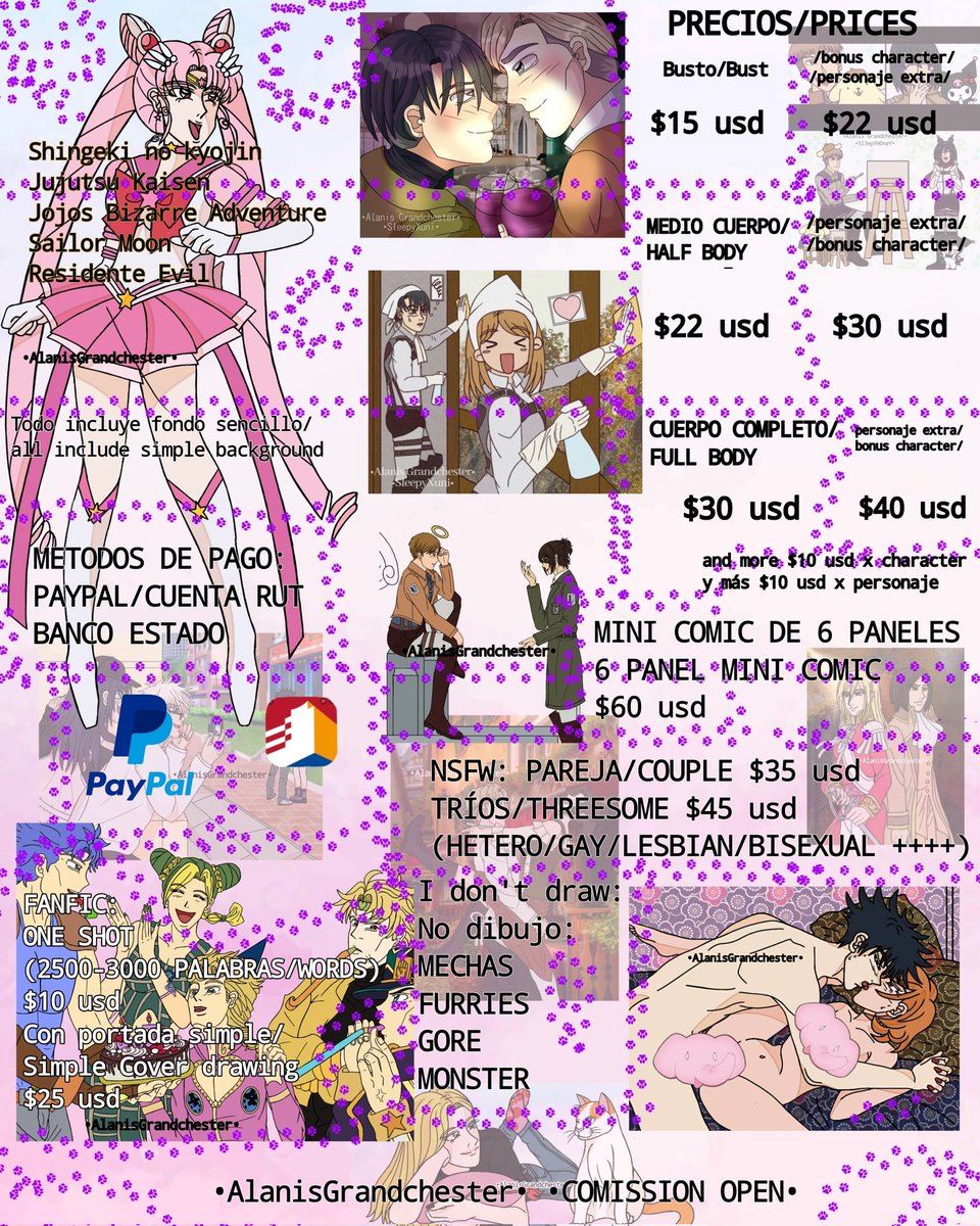 baticami's tweet photo. Por navidad 10% de Descuento en Comisiones tanto en en #fanart y #fanfic regale arte ❤️ #ShingekiNoKyojin #JujutsuKaisen #JoJosBizarreAdventure #sailormoon 
#rivetra #eruri #erehisu #jenkasa #pikuhan #jeanmarco #pokkopiku #fushikugi #gouta #giolyne #jotakak #mamousa #seiusa etc.. https://t.co/UHTetUgL5F