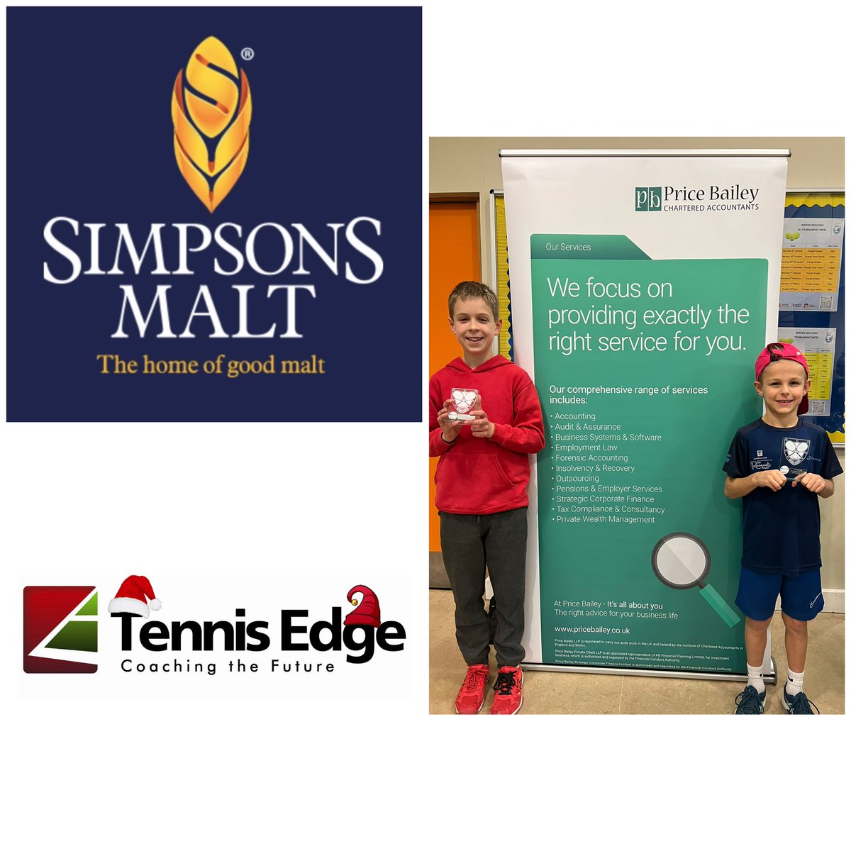 Tennis_Edge's tweet photo. Day 1 complete β
Our U10 boys finish proceedings with some exciting matches πͺπ»
Winner - Freddie πππ»
R-up - Joseph ππ»
Well done everyone
#TennisEdgeChristmasEvent
#PlayerFocussedEvents https://t.co/nizpUoMmLS