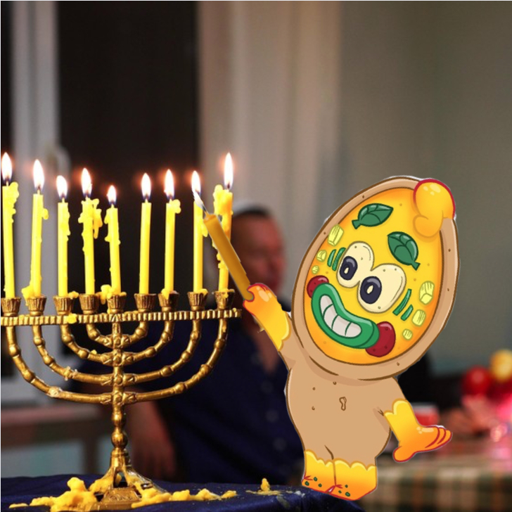 ImPizzaPieMan's tweet photo. Happy Hanukkah. Eight nights of celebration. Eight slices in a pizza. Eh? Eh? See what I'm getting at here? I'm really asking because I don't know.

#hanukkah https://t.co/G0X274Jq9y