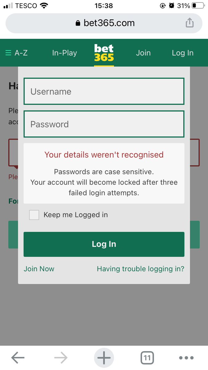 TasticUK's tweet photo. @bet365 Come on… this is a joke. Missed out on placing my bet. Can’t log in to check existing bets. No reply? https://t.co/Gx0mmh4rAG