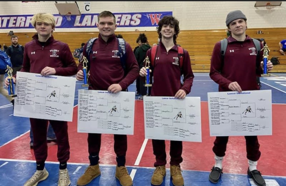 KHS_Athletics1's tweet photo. Wrestlers capture Lancer Invite for 2nd straight year.  Zadora, Ware, Rief, Richardson all win their bracket. Richardson earns outstanding wrestler 💪@CTWrestling @GameTimeCT @GameDayCT @WINYRadio https://t.co/LOmTie9y9f