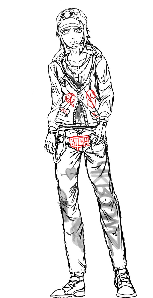 dooooonutpee's tweet photo. Sketch for a sprite #danganronpaoc https://t.co/IdAVRs1TiZ