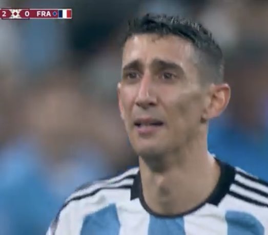La emoción de Di María.