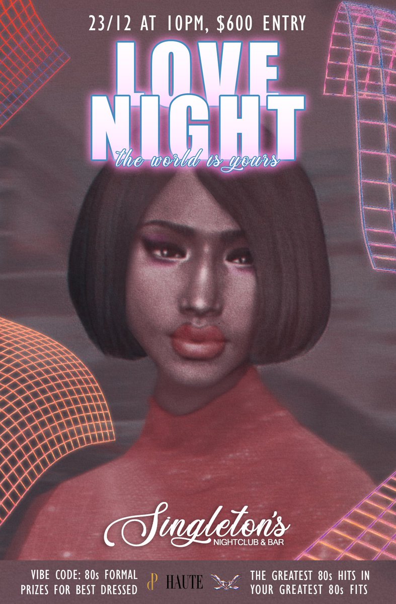 If you missed the opening of Singleton's we've got you covered. Get your best 80s attire ready for another sensational night on 23 December at 10PM.

Credit: babygoat &amp; sammy

Join the experience today! gta.world
#gtaworld #gtaw #roleplay #gta5 #GTARP