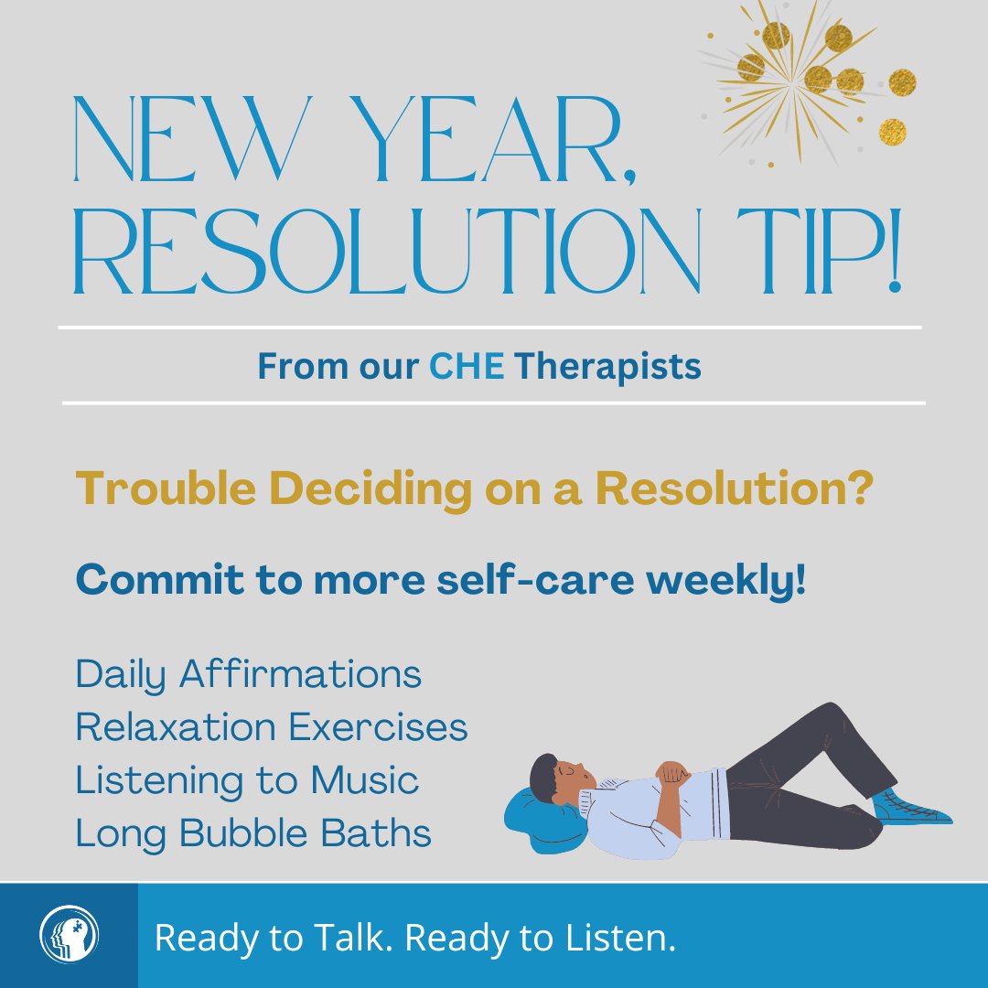 che_health's tweet photo. A New Year Resolution Tip from your friends at CHE! We want to help you make goals you can achieve!
#newyearresolutions #chetips #happynewyear https://t.co/qigKr1gTyE