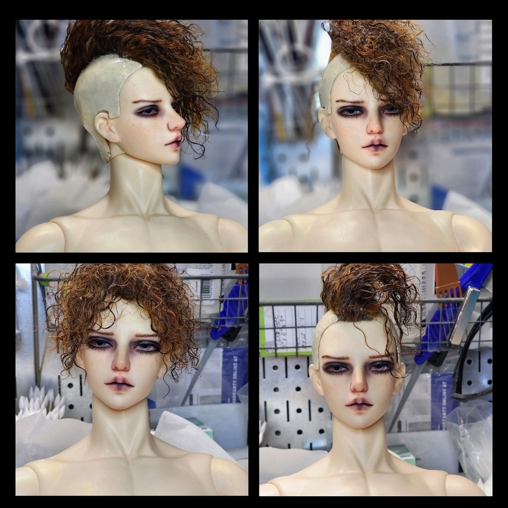 MelissaMelorie's tweet photo. I started on another wig idea. It's not done yet but I like this so much better! I'm probably going to do the forward Mohawk but I had to play around a little too. I may still make a longer brown wig but so far I like this. I still need to add flock to the sides and maybe a … https://t.co/Oxgr2Hj04I