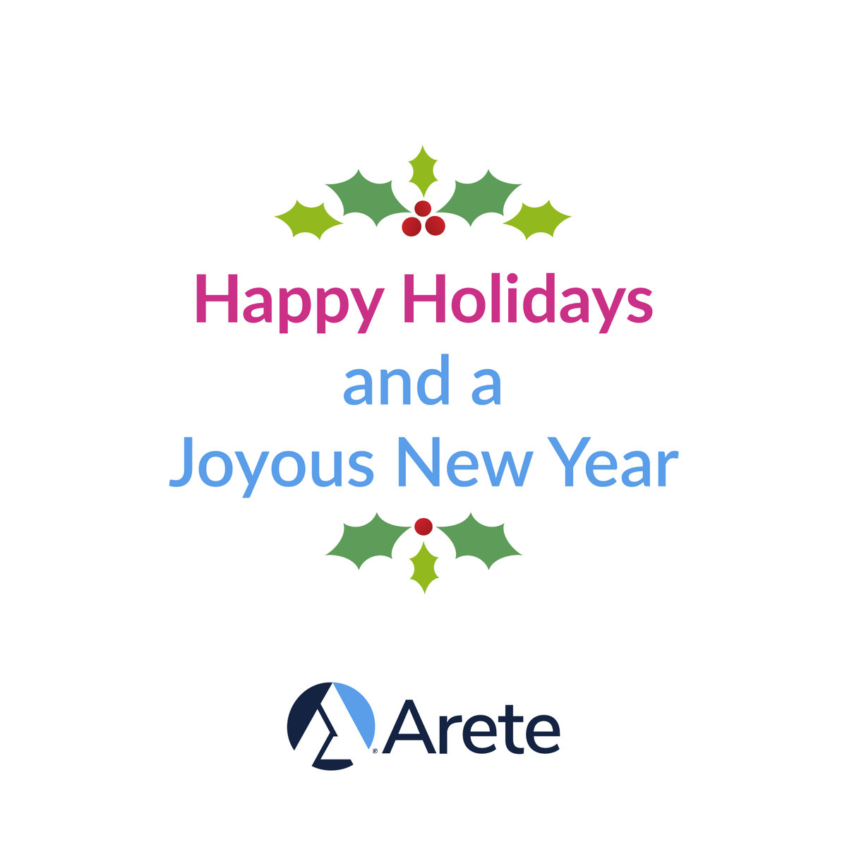 Arete_Advisors's tweet photo. To our wonderful partners, clients, and friends across the globe, Happy Holiday and best wishes as we move into the new year! https://t.co/o83IGJiROo