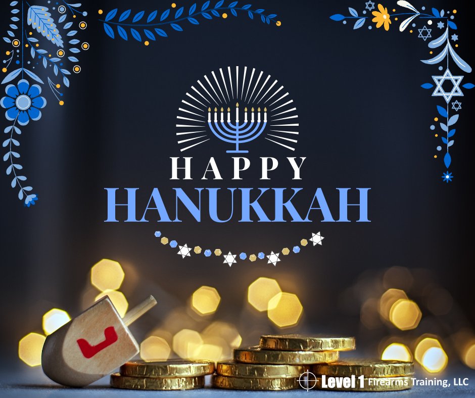 Level1Firearms's tweet photo. 🕎 Happy Hannukah! 🕎 
↓↓ What are some of your family's traditions? ↓↓ https://t.co/7CZlf6LMLw